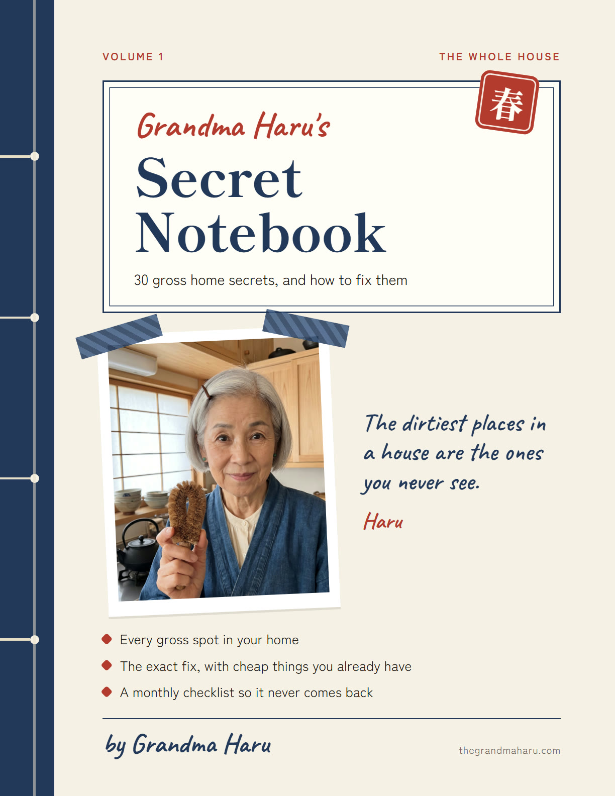Grandma Haru's Secret Notebook, the cover